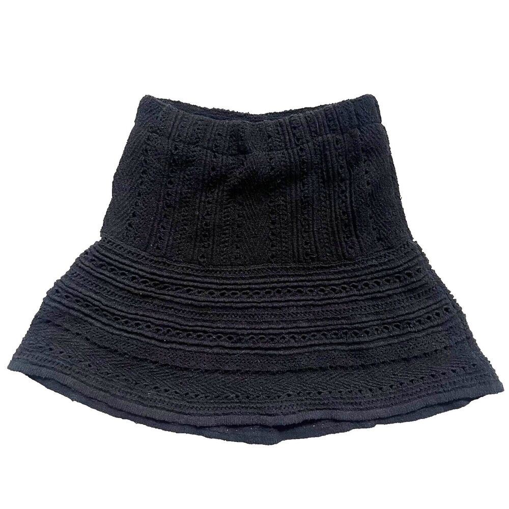 Zara  Y2K Skirt Women’s Small Black Knit Mini Goth Holiday Party